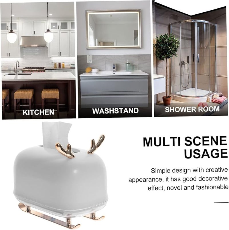 غطاء صندوق المناديل على الطراز الاسكندنافي حامل مناشف خشبي لتزيين المنزل والمكتب - Image 3